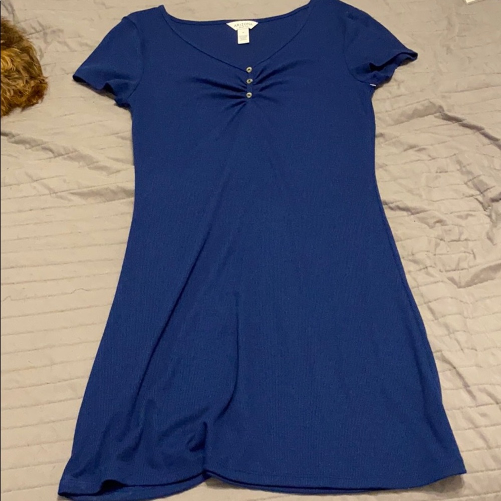 Blue flow dress